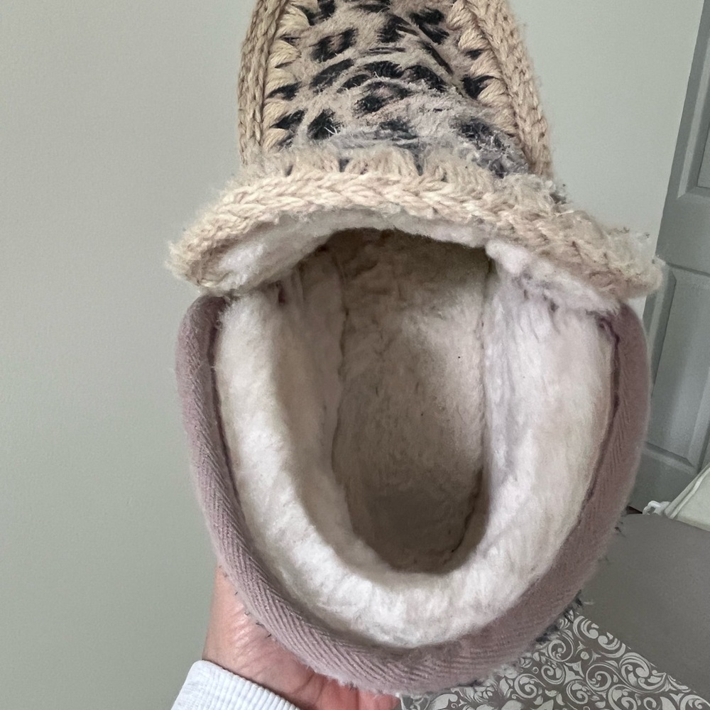 MOU Leopard Print Bounce Fleece Lined Ankle Boots - Picture 7 of 9